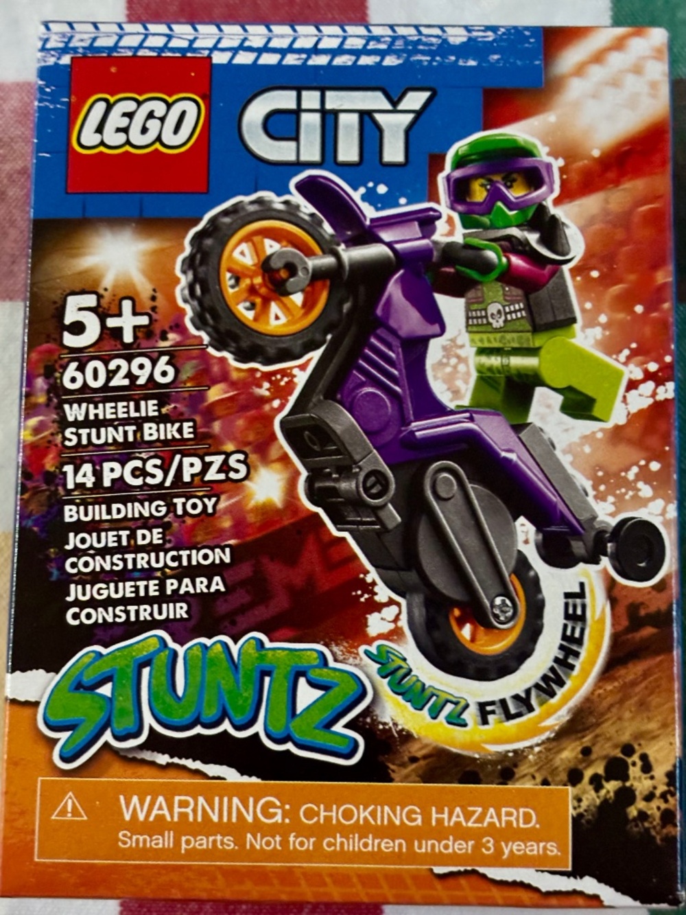 LEGO STUNTZ "Wheelie Stunt Bike" 60296 UNOPENED.